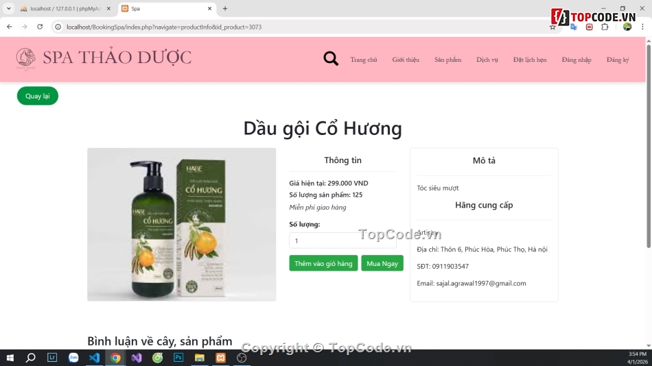 web làm đẹp,web mỹ phẩm,website mỹ phẩm,mỹ phẩm online,website spa,đặt lịch spa